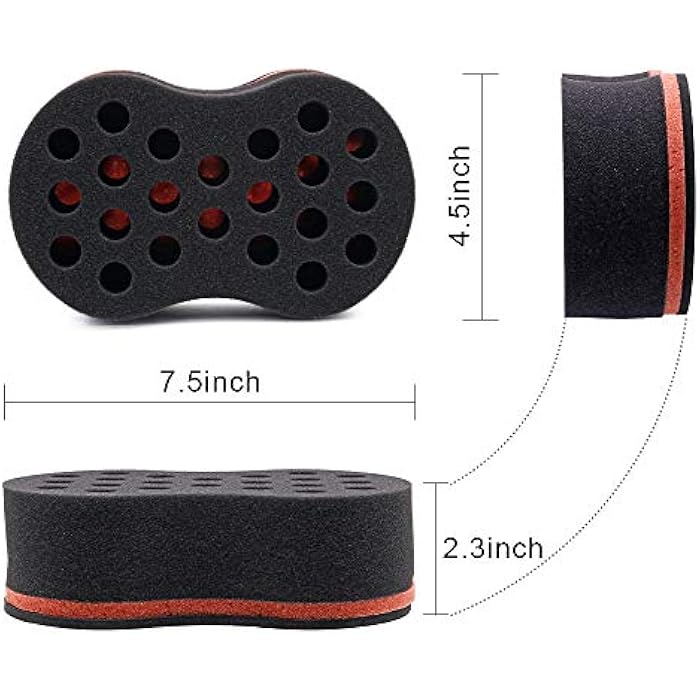 GUEQUITLEX Hair Twist Sponge For Afro Braid, Curl Brush For Home and Barbe (1 Pack) - Image 2